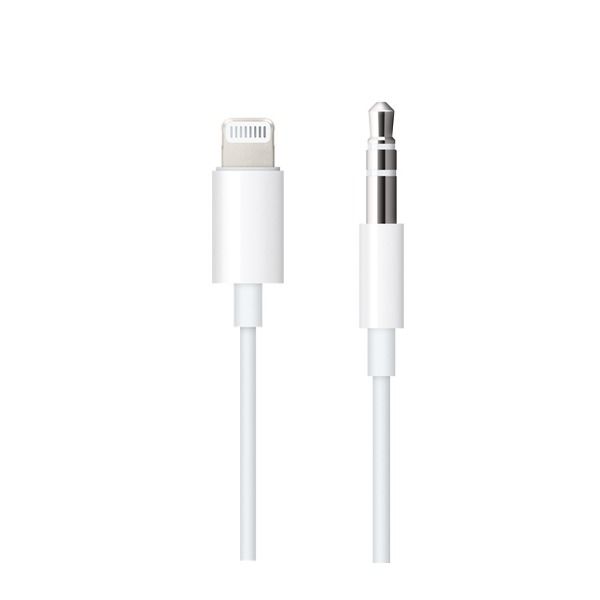 Apple Lightning to 3.5mm Aux Audio Cable 1.2M  | White Apple Lightning to 3.5mm Aux Audio Cable 1.2M  | White